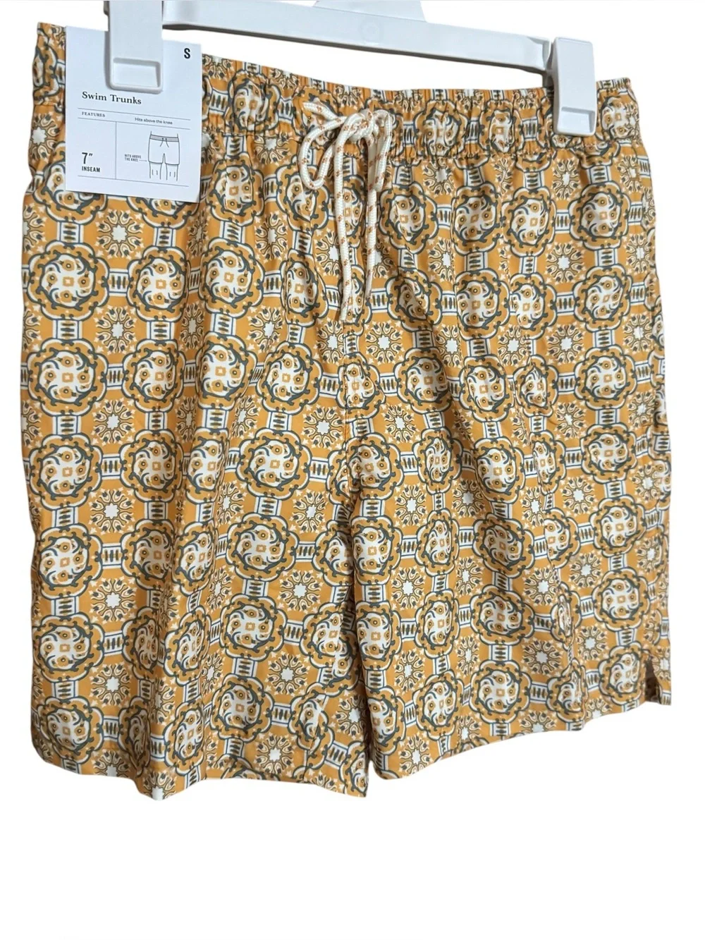 Goodfellow 7” Swim Trunks With Liner NWT Gold Medallion